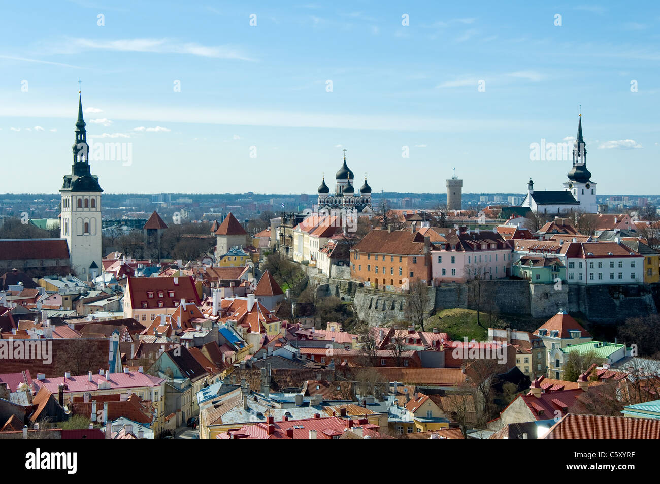 Vista de Tallinn, Estonia Foto de stock