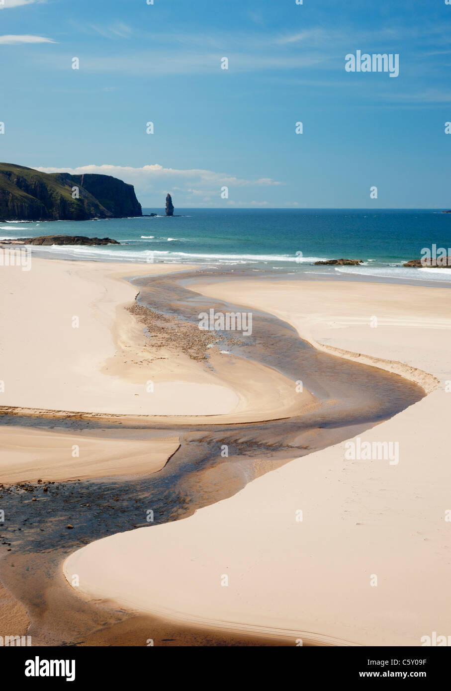 La Bahía de Sandwood, Sutherland, Highland, Escocia, Reino Unido. Foto de stock