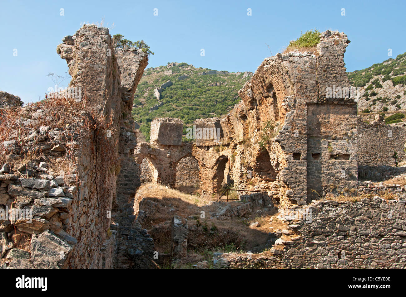 Anemurium provincia romana de Cilicia áspera Turquía Anamur Turquía Foto de stock