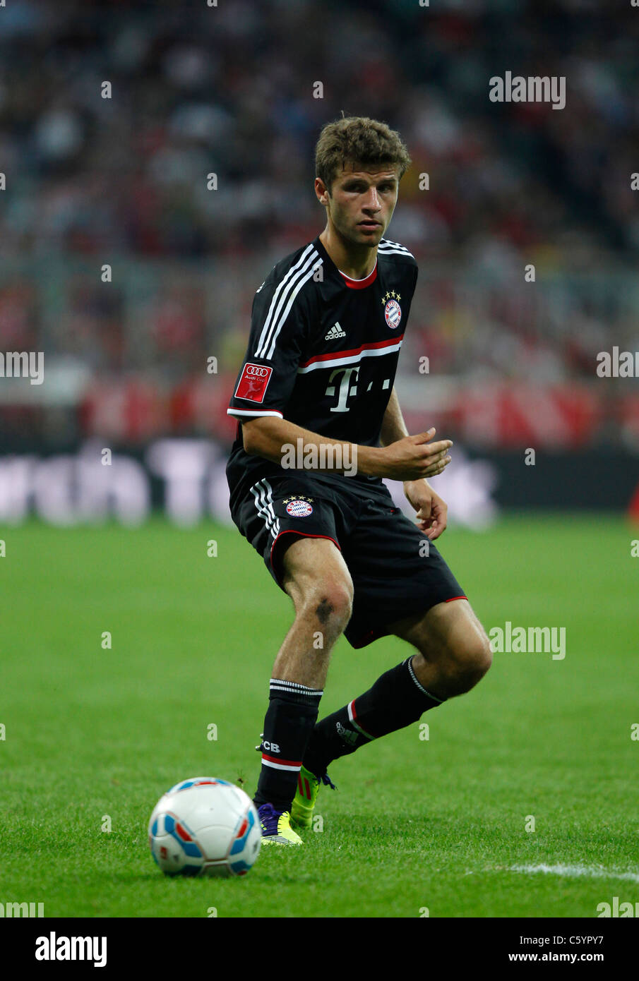 FC Bayern Munich jugador Thomas Mueller en acción. Foto de stock