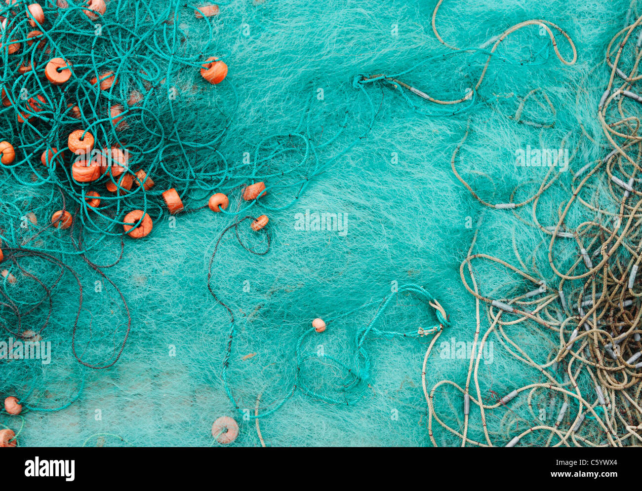 Redes de pesca Foto de stock