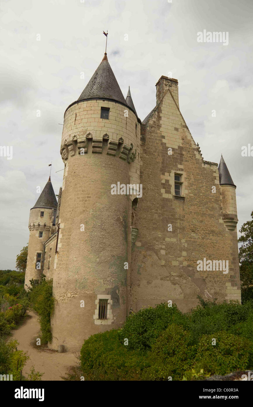Imponente castillo del Conde X. Branicki en Montresor Cher Valle Francia Foto de stock