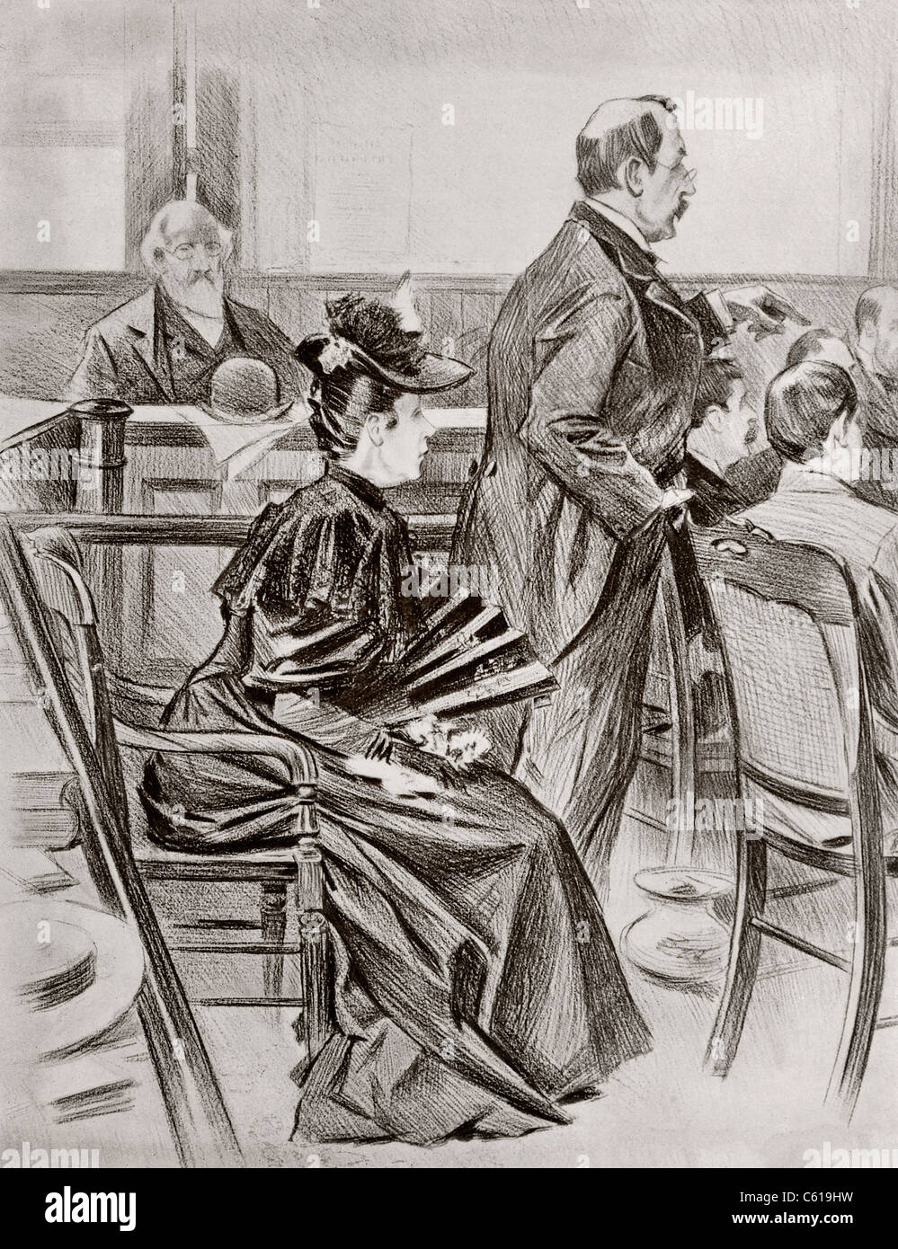 Lizzie Andrew Borden, 1860 - 1927. Mujer estadounidense acusado del asesinato de su padre y su madrastra con un hacha. Foto de stock