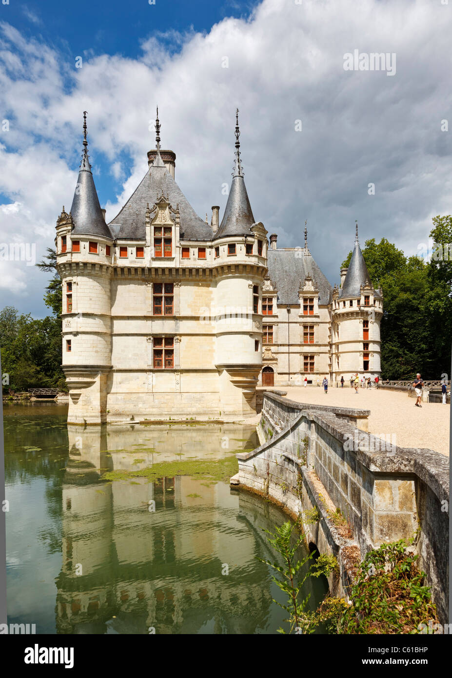 Castillo de Azay le Rideau, Indre et Loire, Francia, Europa Foto de stock