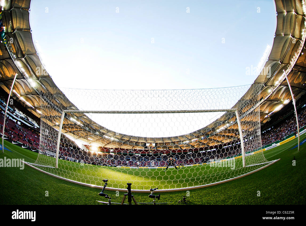 Descripción general de Mercedes-Benz Arena Sports Stadium en Stuttgart, Alemania Foto de stock