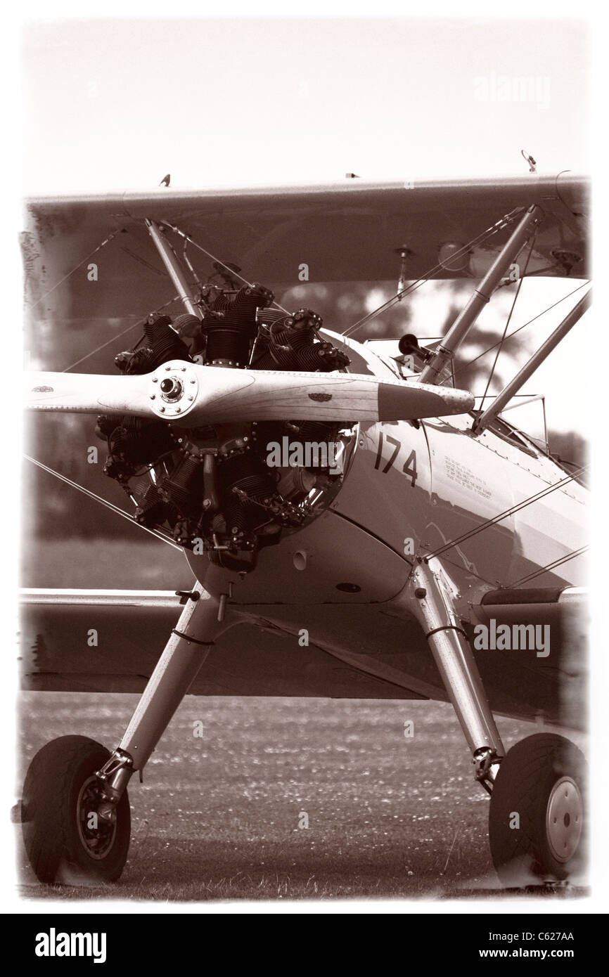 Aviones históricos en Old Buckenham Air Show, Norfolk, UK Foto de stock