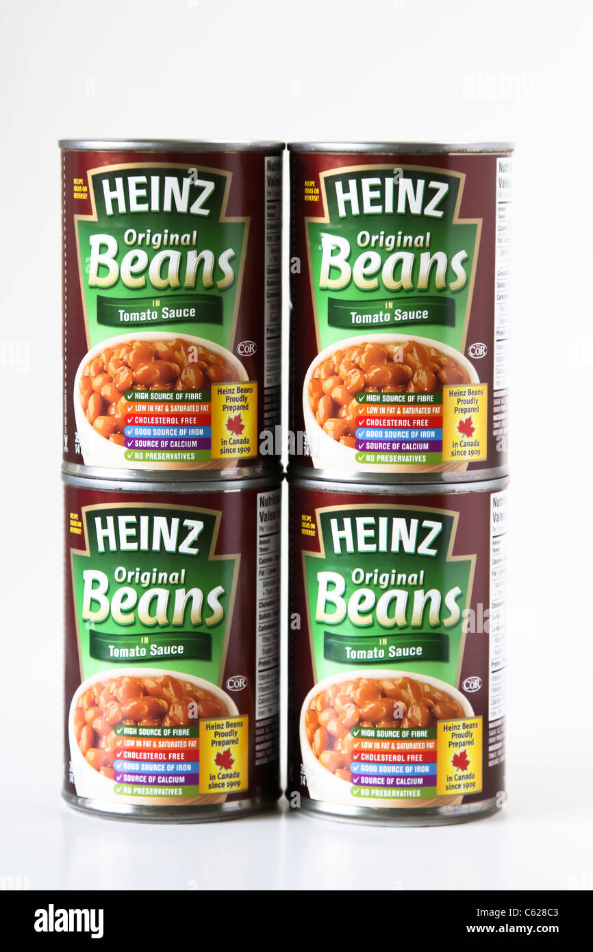 Heinz baked beans puede fuente de tomate Foto de stock