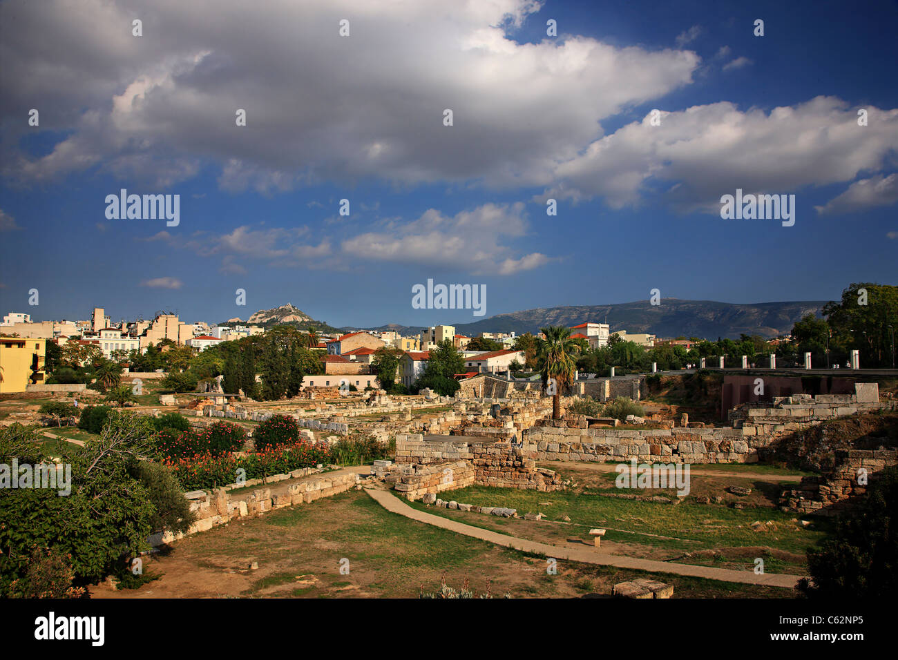 Kerameikos era uno de los más bellos 'suburbs' de la antigua Atenas y su más impresionante Necrópolis. Atenas, Grecia Foto de stock