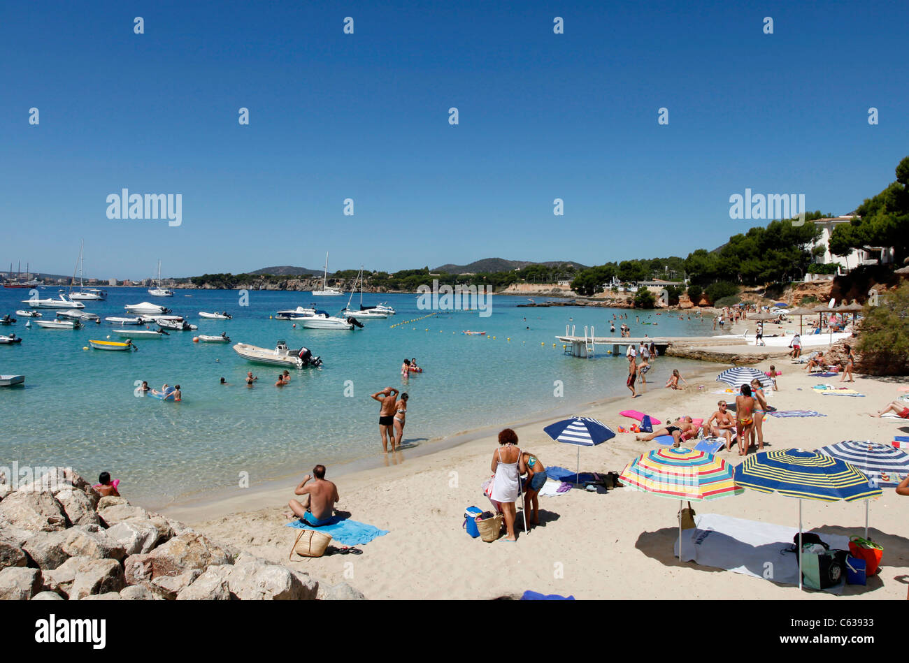 Playa de Puerto Portals, Mallorca, España Fotografía de stock - Alamy