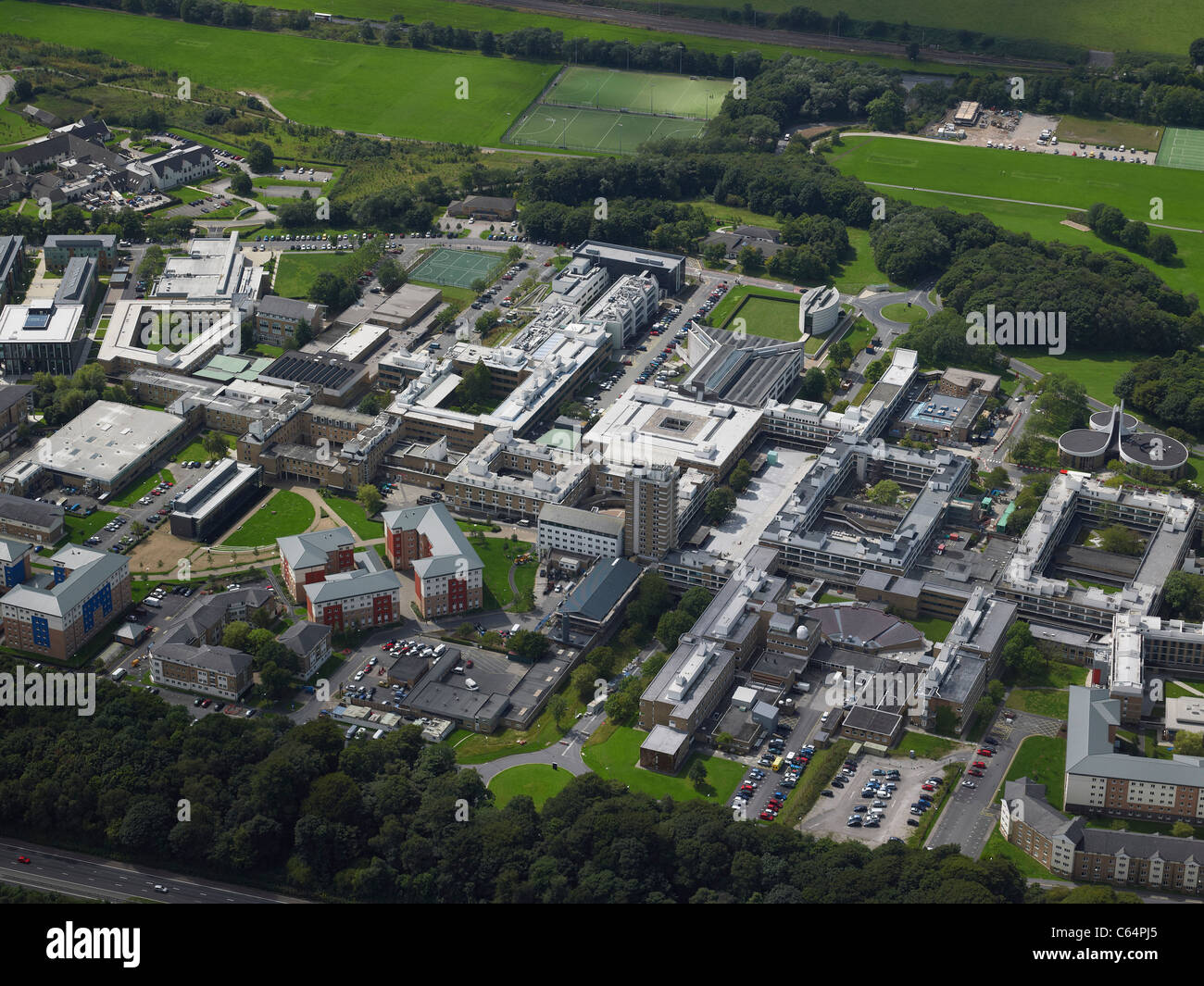 Campus de la Universidad de Lancaster, Lancaster, el Noroeste de Inglaterra Foto de stock
