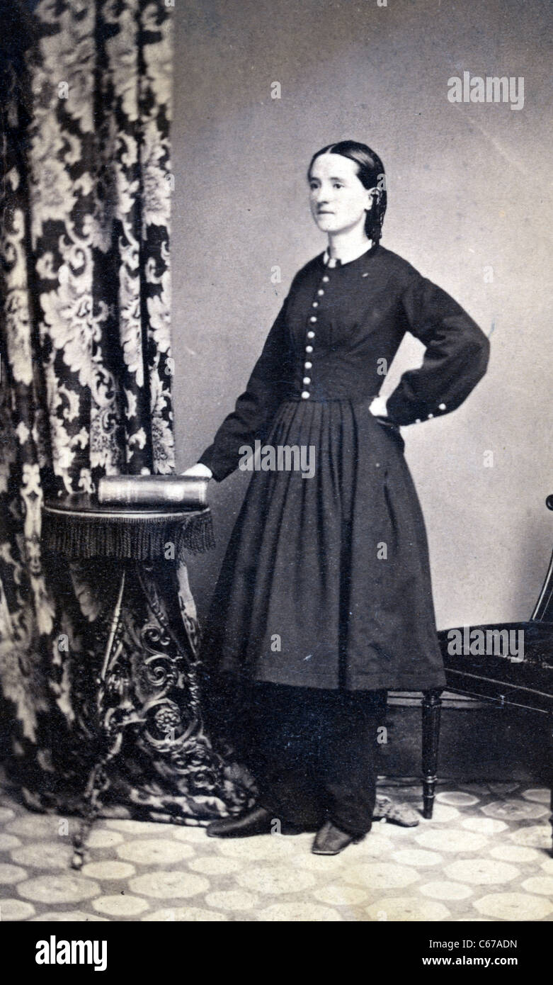 Cirujano de guerra civil Mary E. Walker, circa 1860 y 1870 Foto de stock