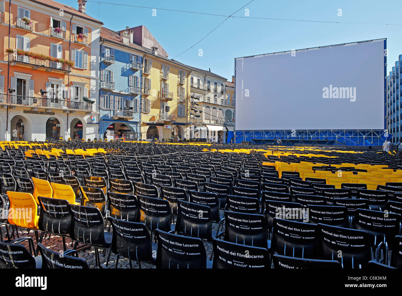Internation film festival en Locarno, Ticino, Suiza Foto de stock