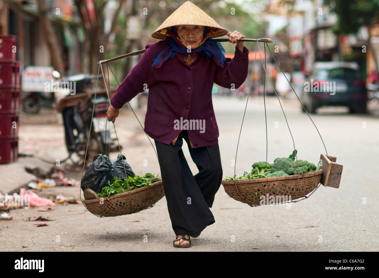 Retrato de una mujer de la minoría étnica de los Hmongs en Sapa, al norte de Vietnam. Foto de stock