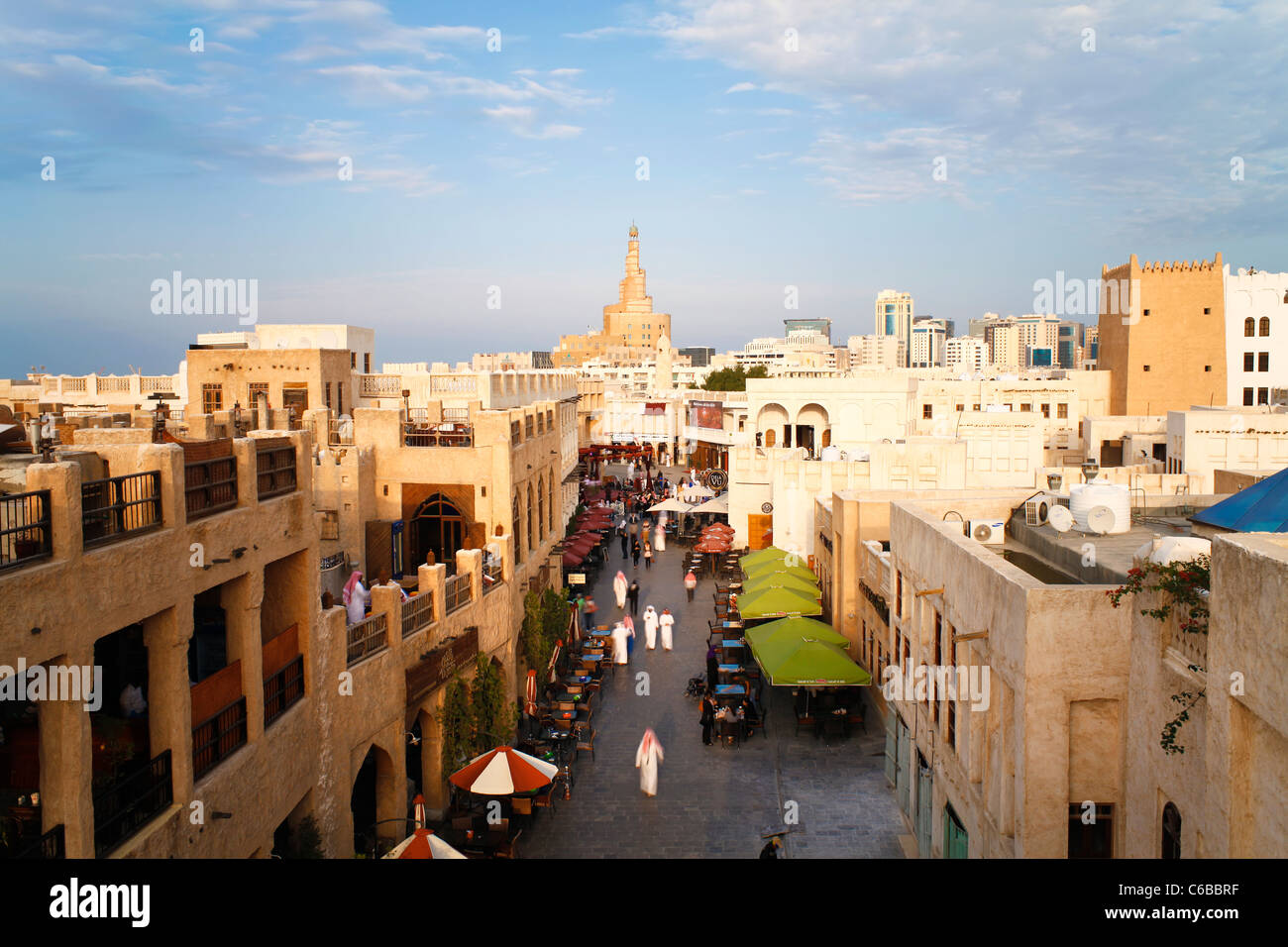 Qatar, en Oriente Medio, la Península Arábiga, Doha, el souq Waqif restaurado Foto de stock