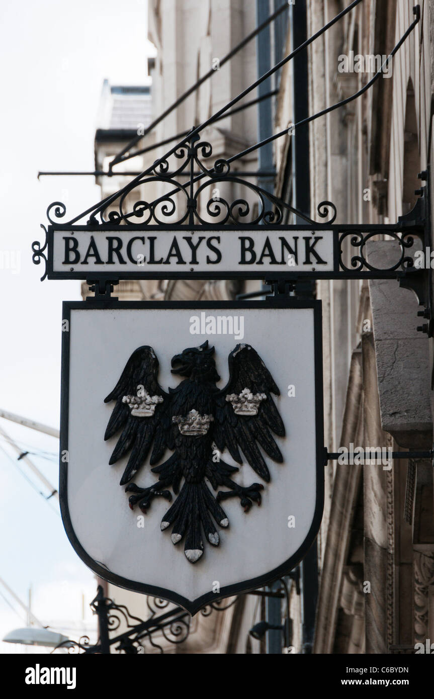 Barclays Bank eagle firmar. Foto de stock