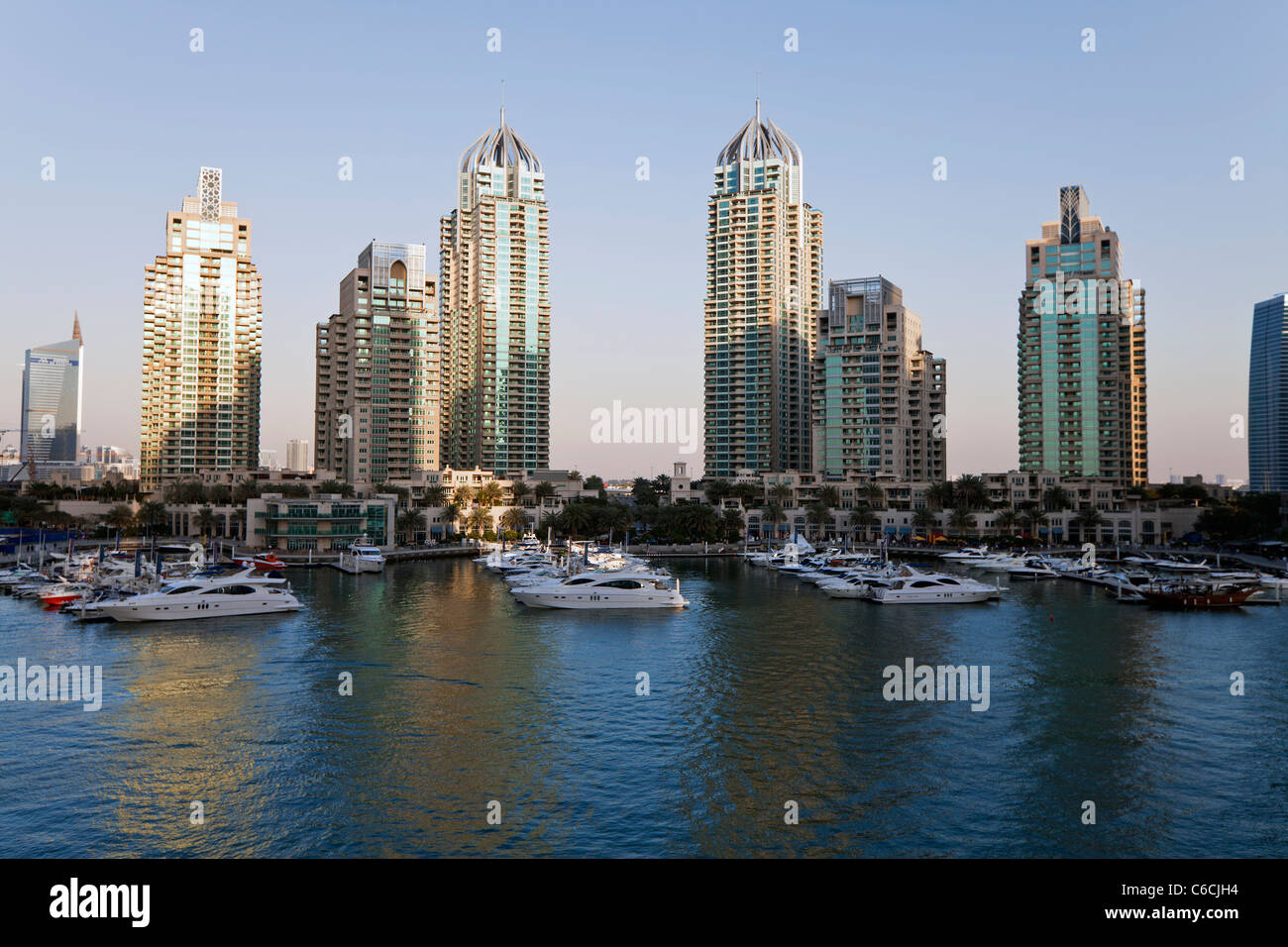 Los Emiratos Árabes Unidos, Dubai Dubai Marina Foto de stock