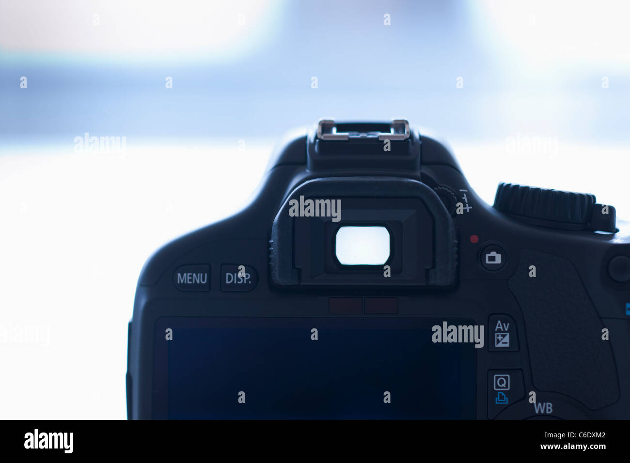 El visor de la cámara digital SLR Foto de stock