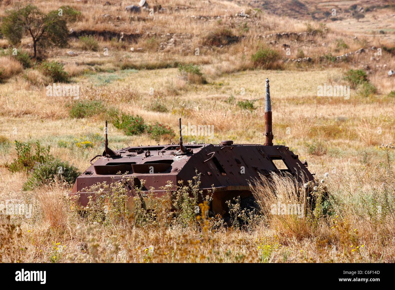 Viejo vehículo militar, Eritrea, África Foto de stock