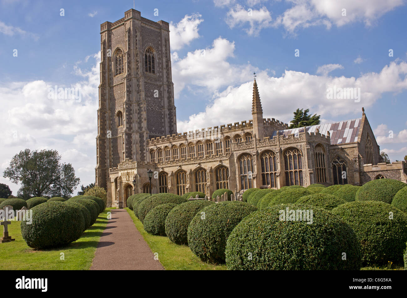 Lavenham iglesia, Suffolk, Reino Unido. Foto de stock