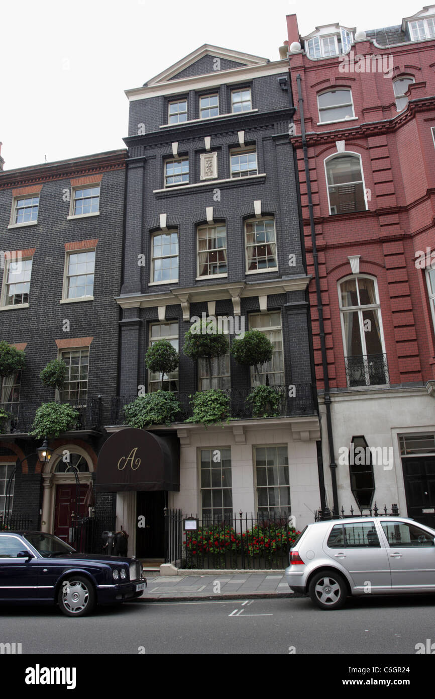 Elevación frontal de Aspinall's Casino en Mayfair, Londres. Foto de stock