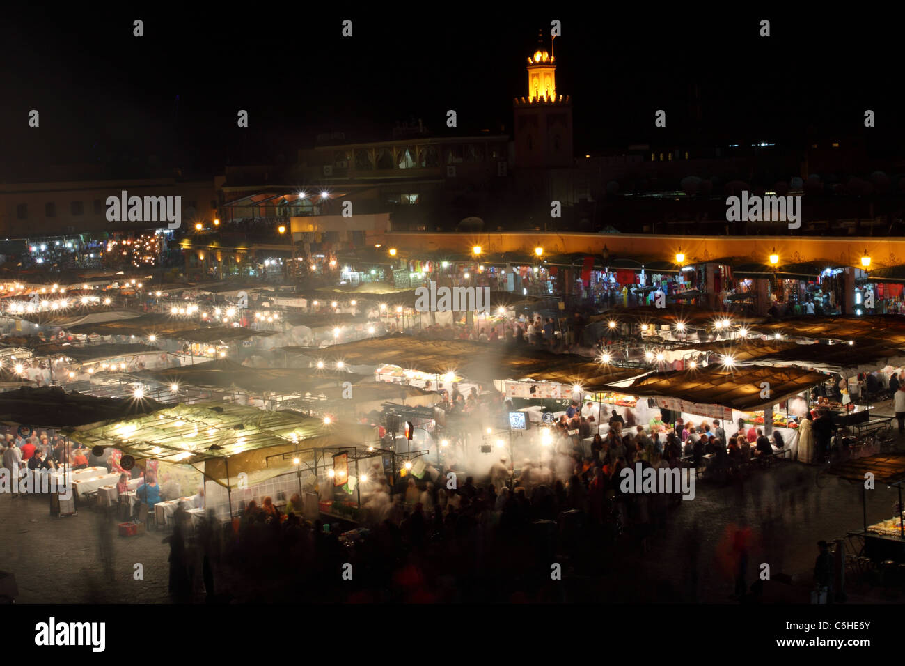 El plaza jemaa el fna, Marrakech sqare Foto de stock