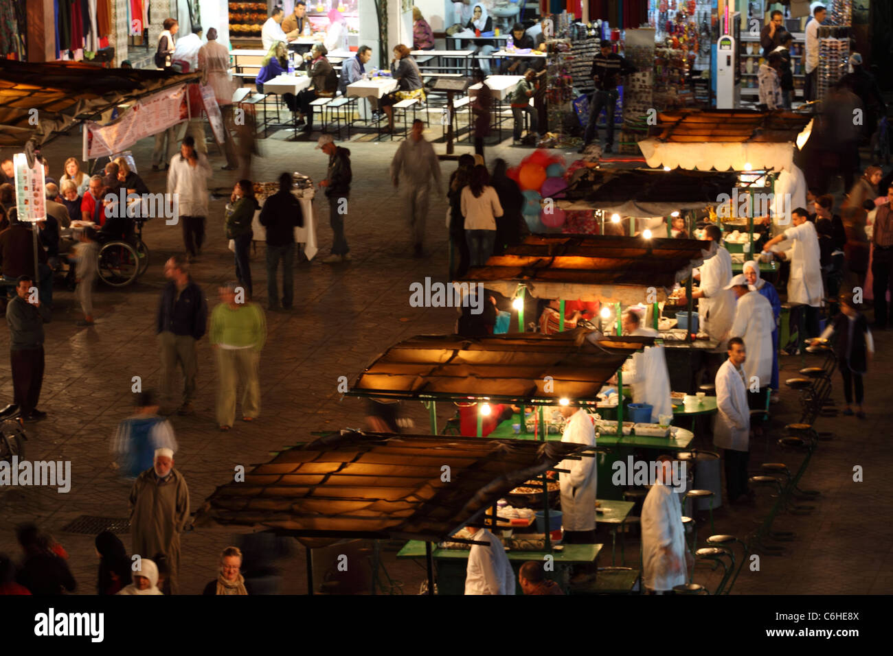 El plaza jemaa el fna, Marrakech sqare Foto de stock