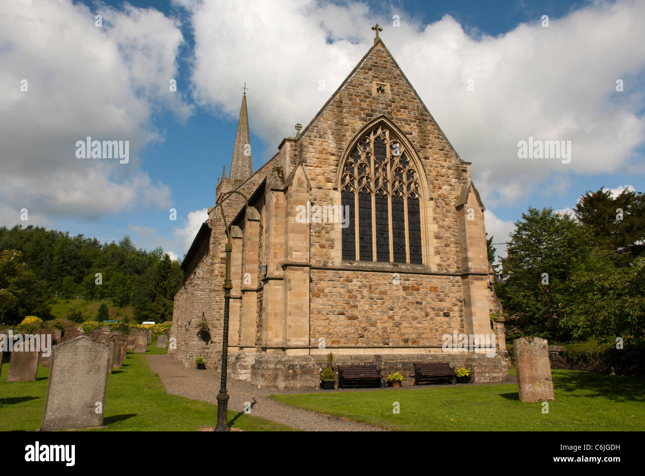 La iglesia parroquial de San Cuthbert, Greenhead, Cumbria, Inglaterra. Foto de stock
