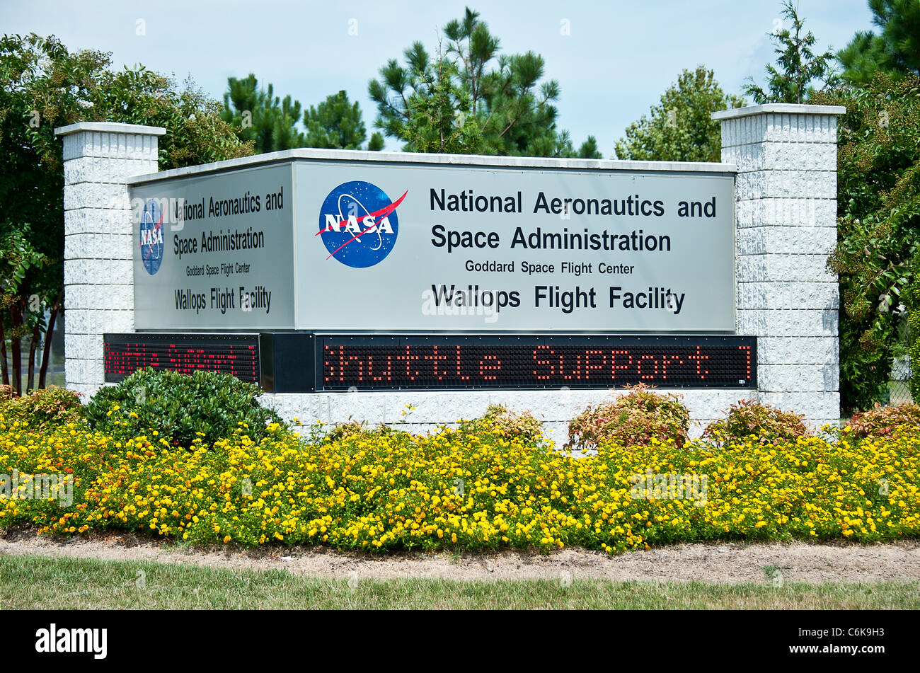Centro de Vuelo Espacial Goddard de la nasa's Wallops Flight Facility, wallops, Virginia, EE.UU. Foto de stock