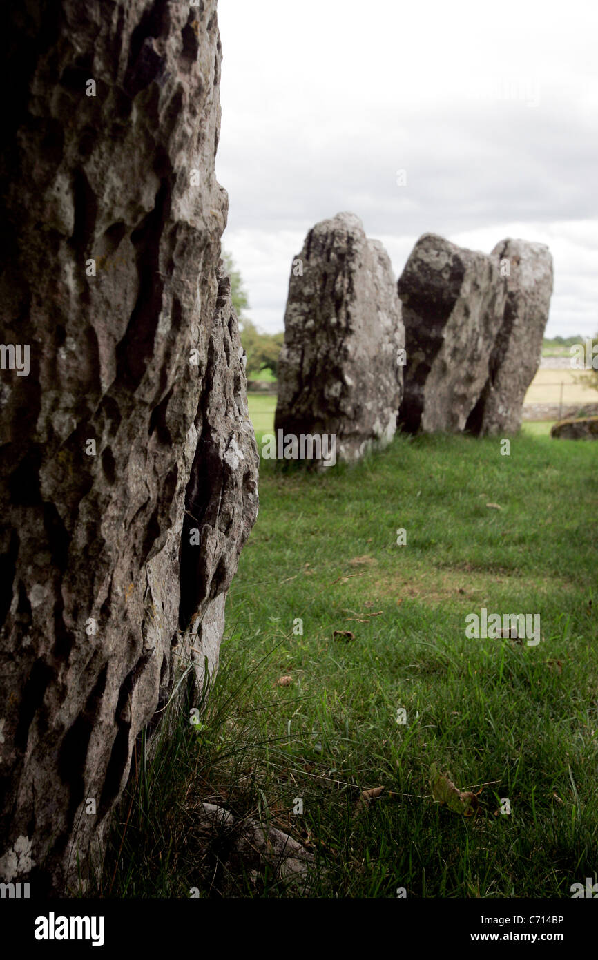 Glebe stone circle en Cong, Condado de Mayo Foto de stock