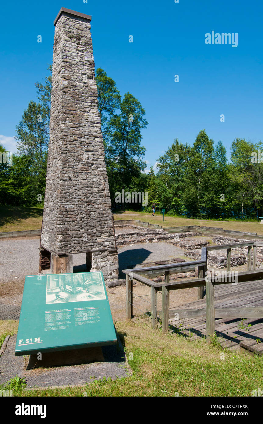 Forges du Saint-Maurice, Lugar Histórico Nacional de Canadá situado en Mauricie Provincia de Quebec Foto de stock