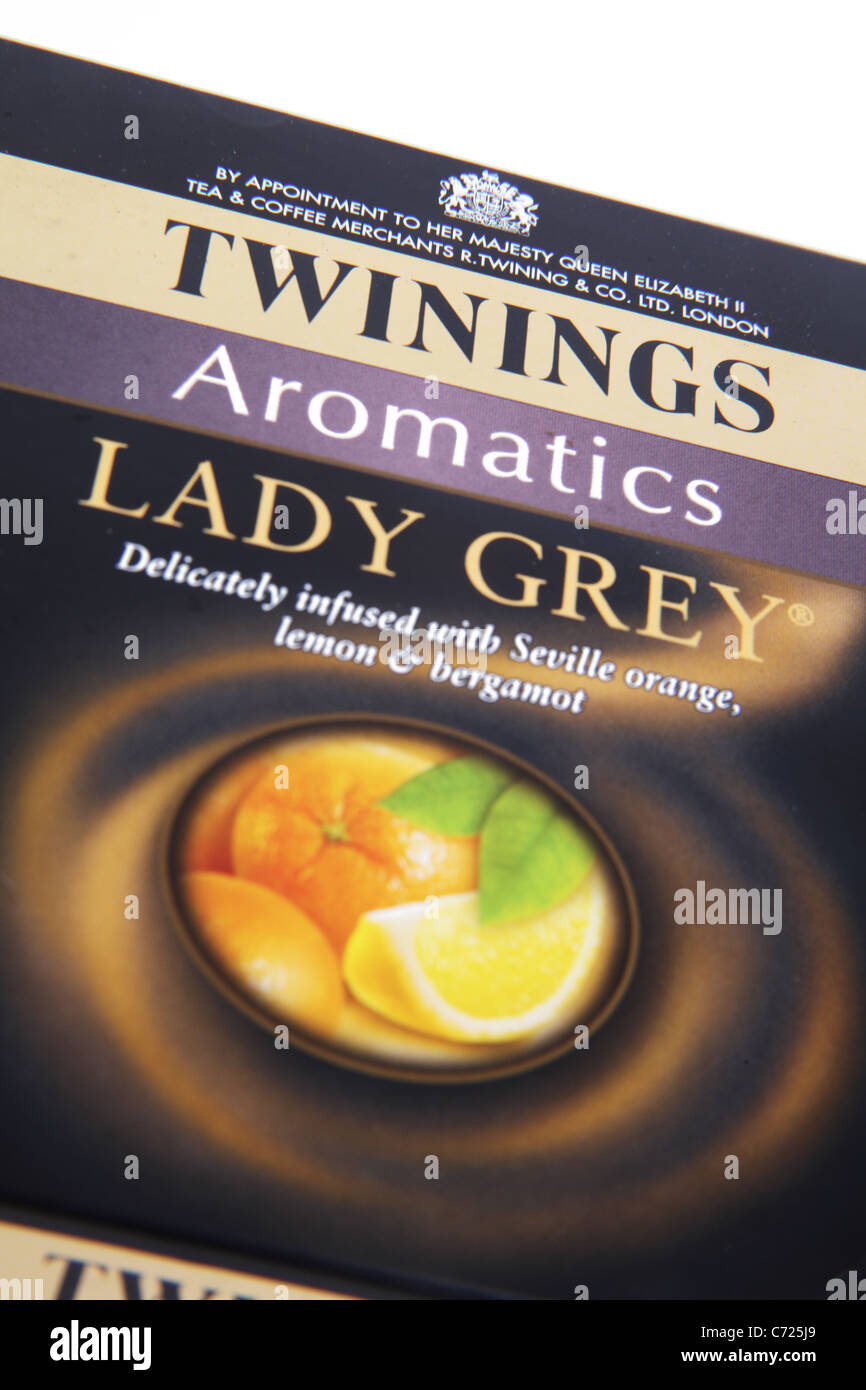Paquete de Té Lady Grey Twinings Foto de stock