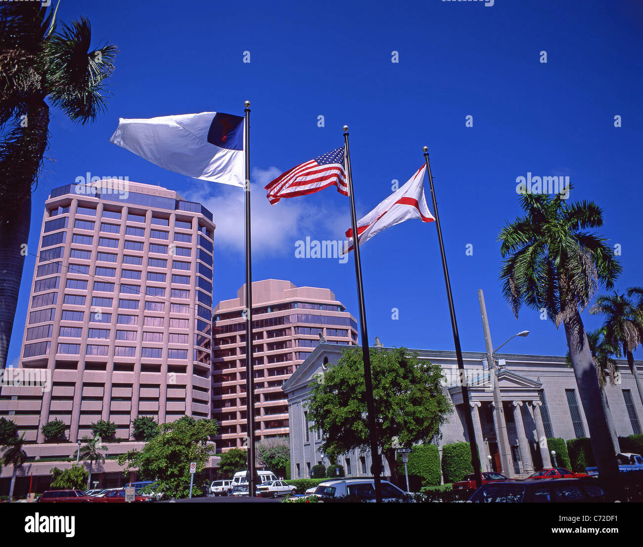 Vista del Centro, Palm Beach, en el condado de Palm Beach, Florida, Estados Unidos de América Foto de stock