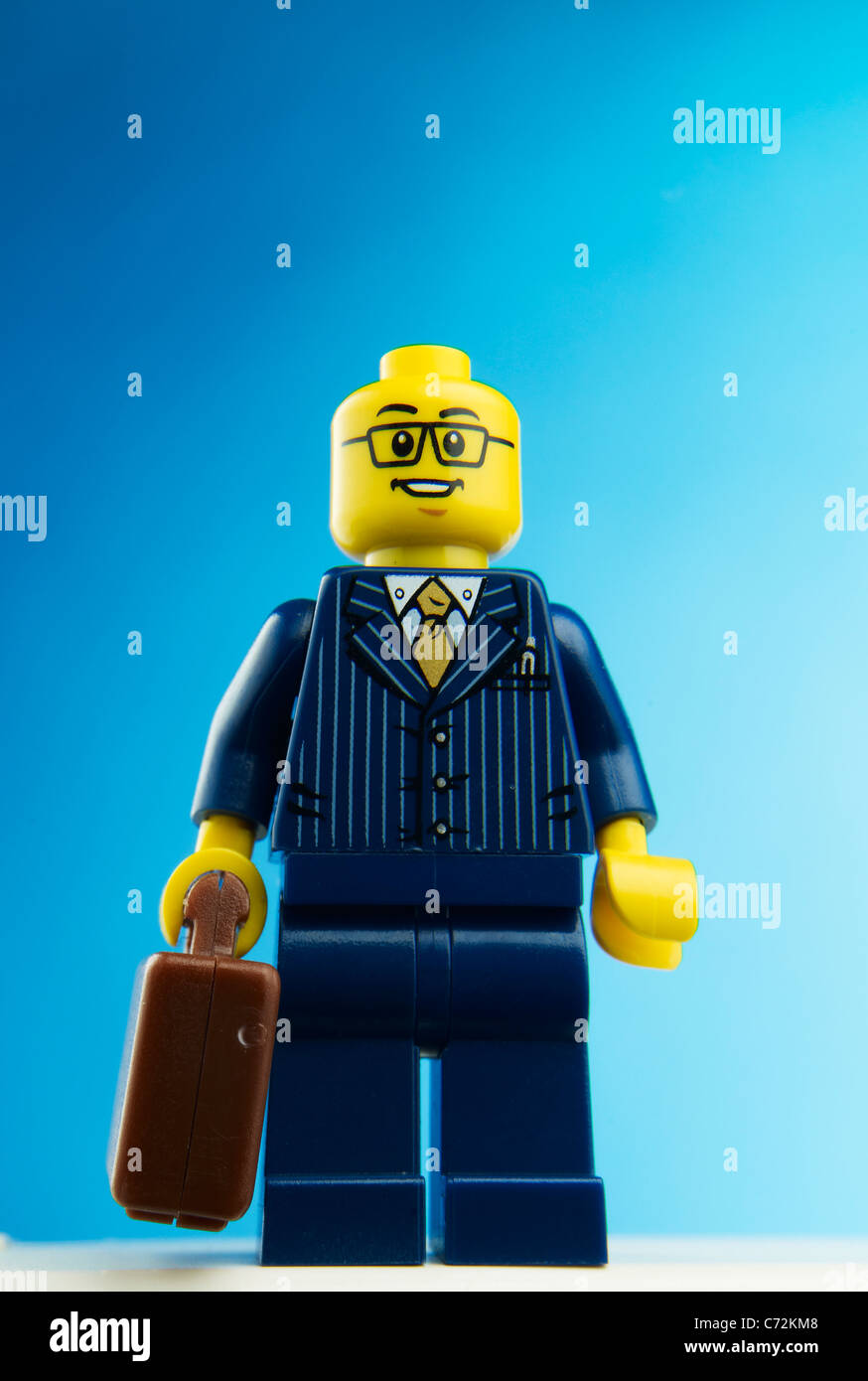 Empresario de Lego Foto de stock