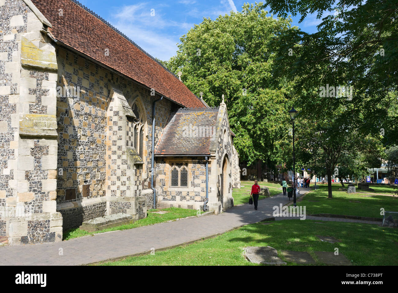 Iglesia Catedral de Santa María, la Virgen, en el centro de la ciudad, Lectura, Berkshire, Inglaterra, Reino Unido. Foto de stock