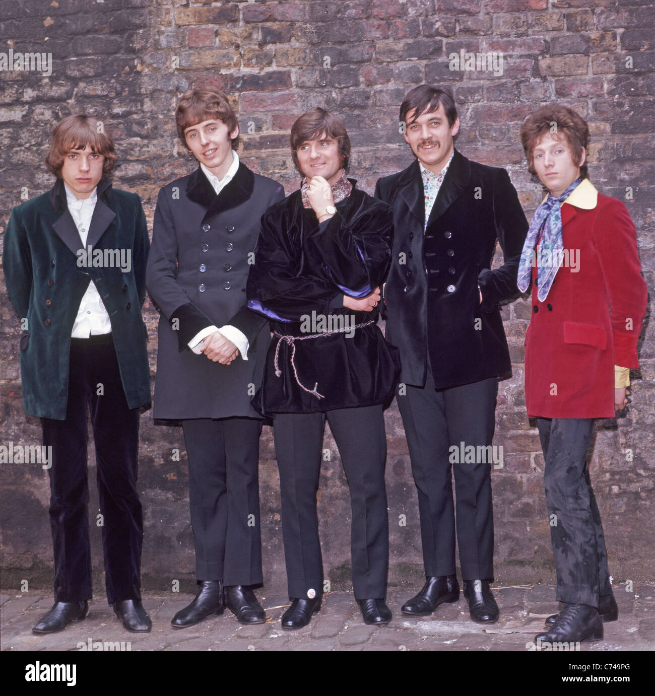 PROCOL HARUM grupo pop británico en mayo de 1967, cuando editaron una sombra blanca de Pale, nombres en la descripción de abajo. Foto Tony Gale Foto de stock