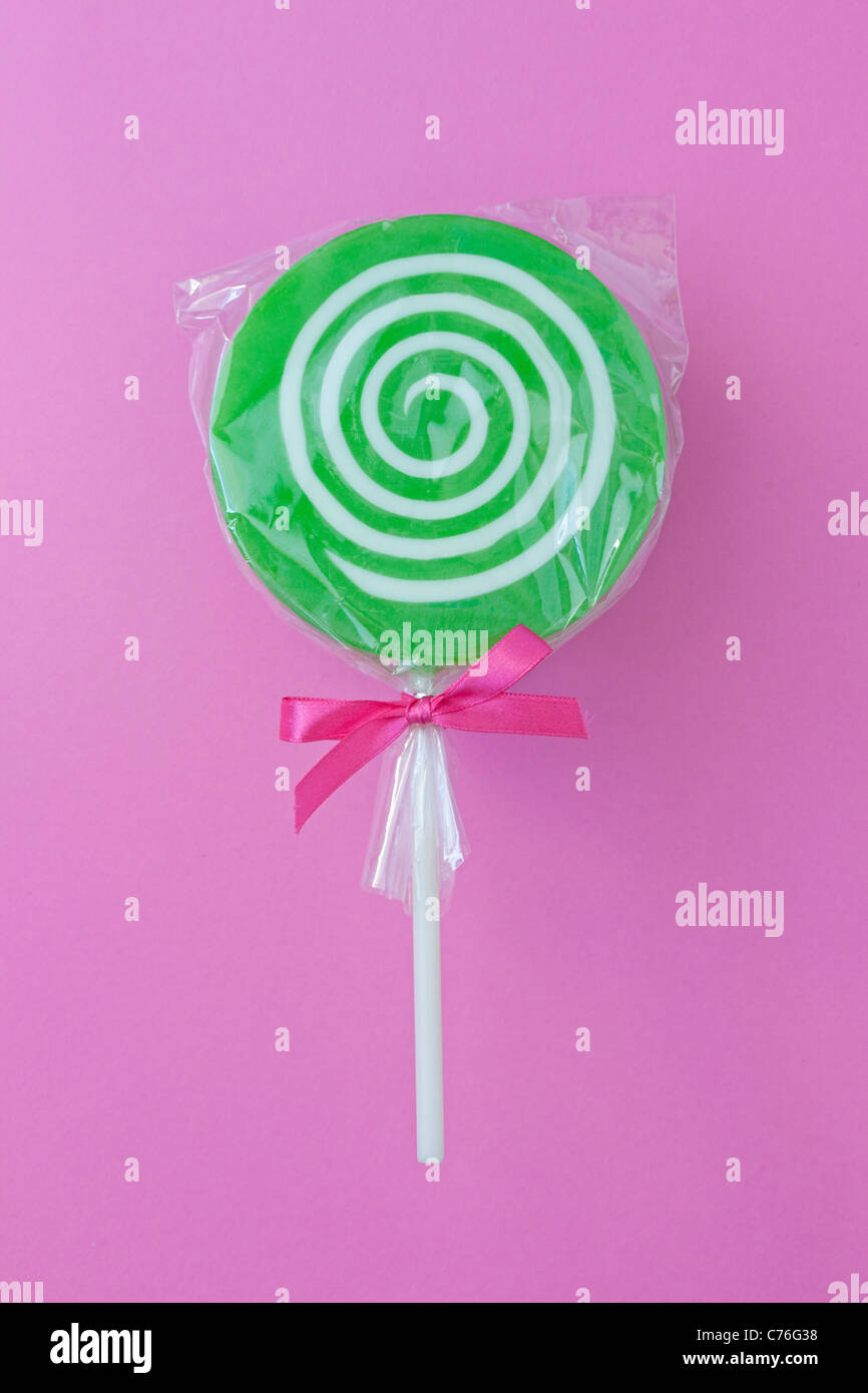 Lollipop espiral verde Foto de stock