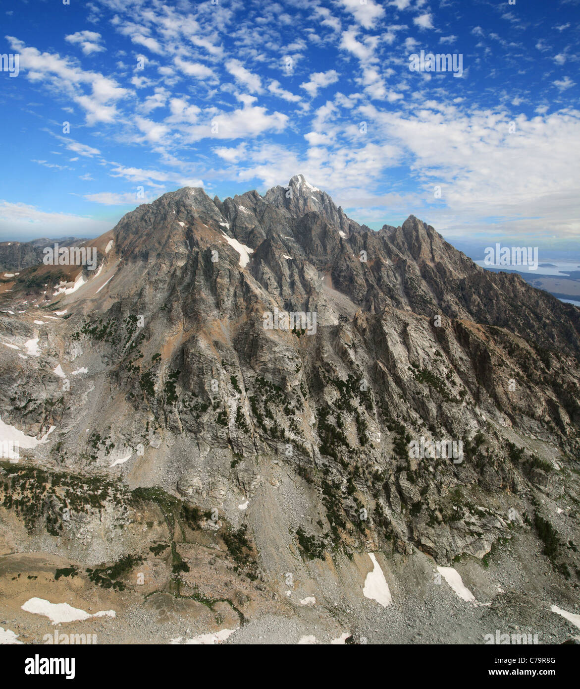 Teton cordillera desde la cumbre de la Montaña del ciervo al sur Foto de stock