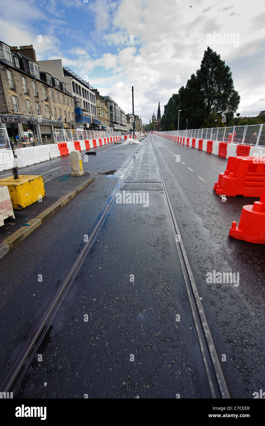 Trabajar en el sistema de tranvía de Edimburgo se cierra completamente