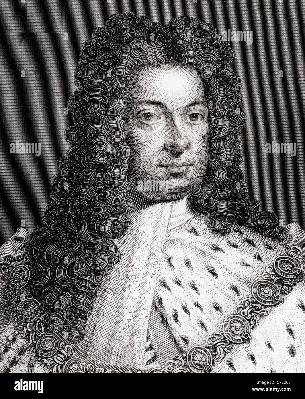 George I, 1660 - 1727. Rey de Gran Bretaña e Irlanda. Foto de stock