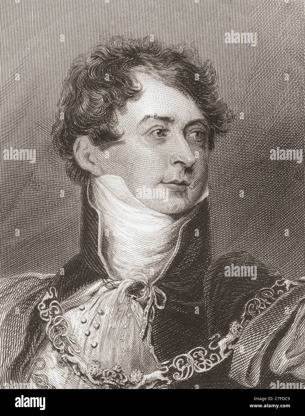 Jorge IV, George Augustus Frederick, 1762 - 1830. El Rey del Reino Unido de Gran Bretaña e Irlanda. Foto de stock