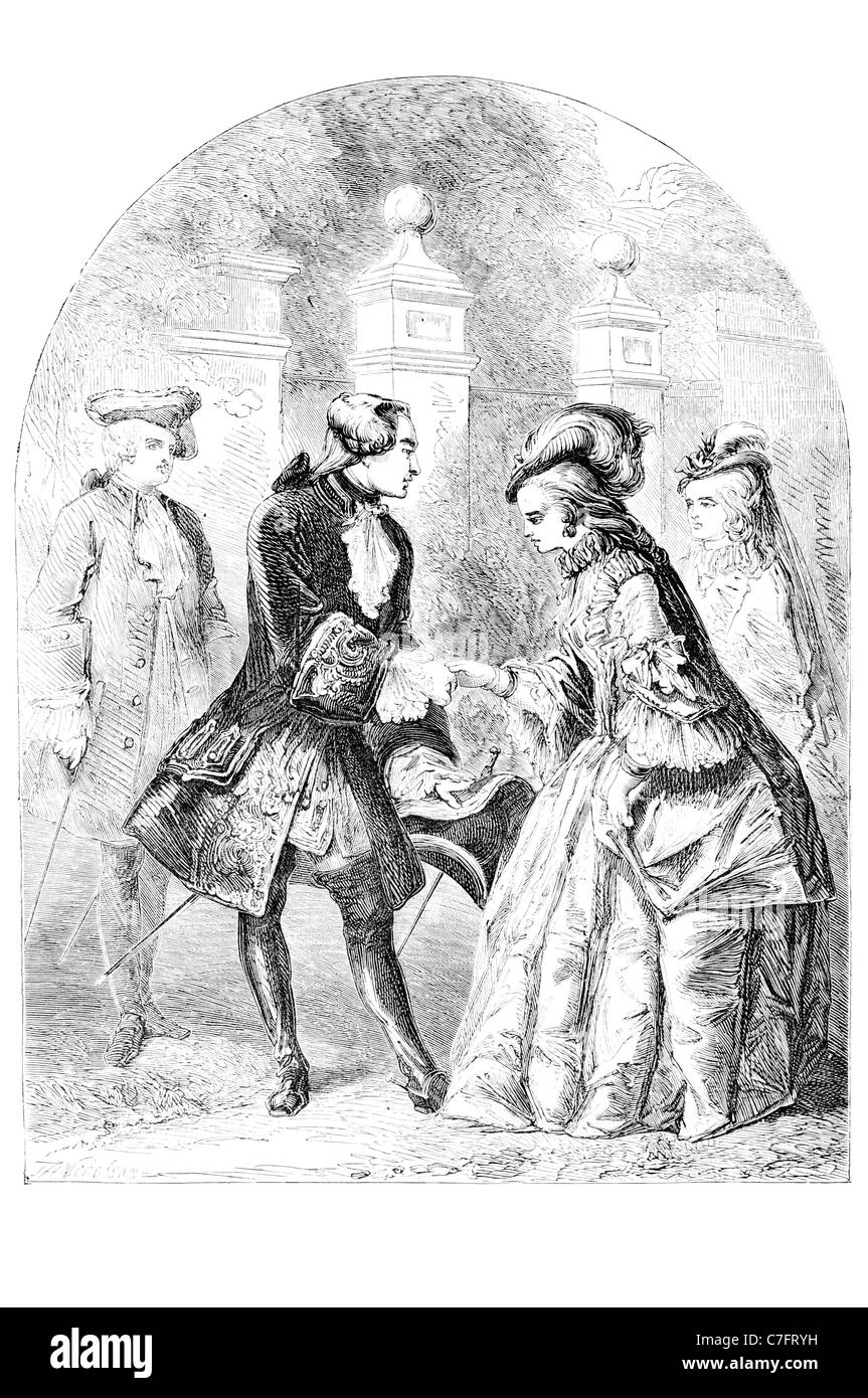 George III William Frederick Princesa Charlotte consorte real reunión Foto de stock