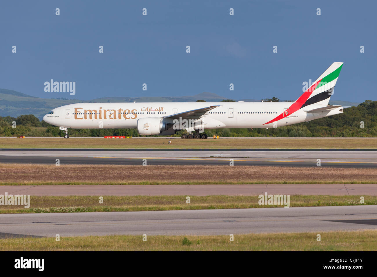 Emirates Airlines aviones, Inglaterra Foto de stock