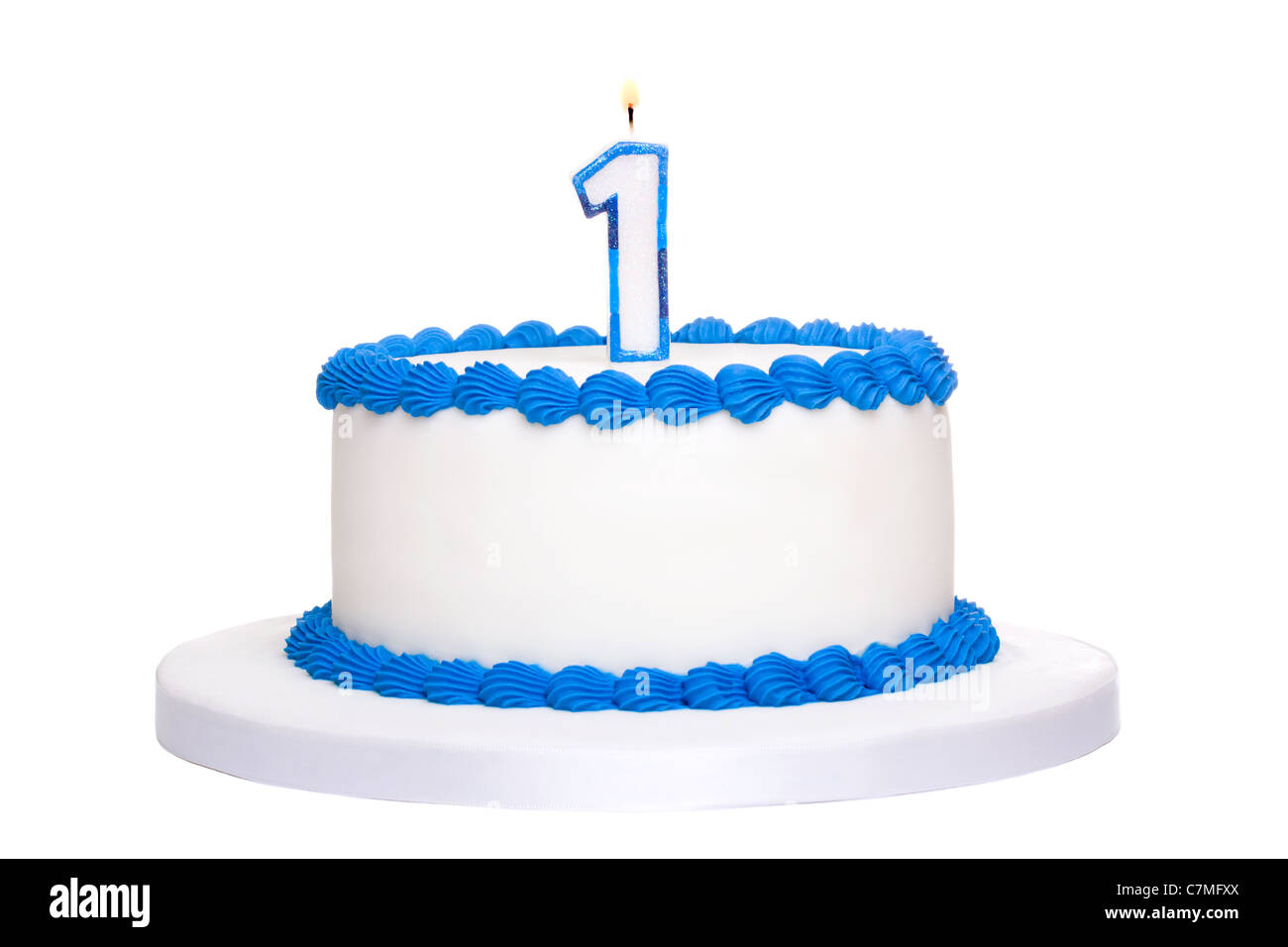 Pastel de cumpleaños 1 año Imágenes recortadas de stock - Alamy