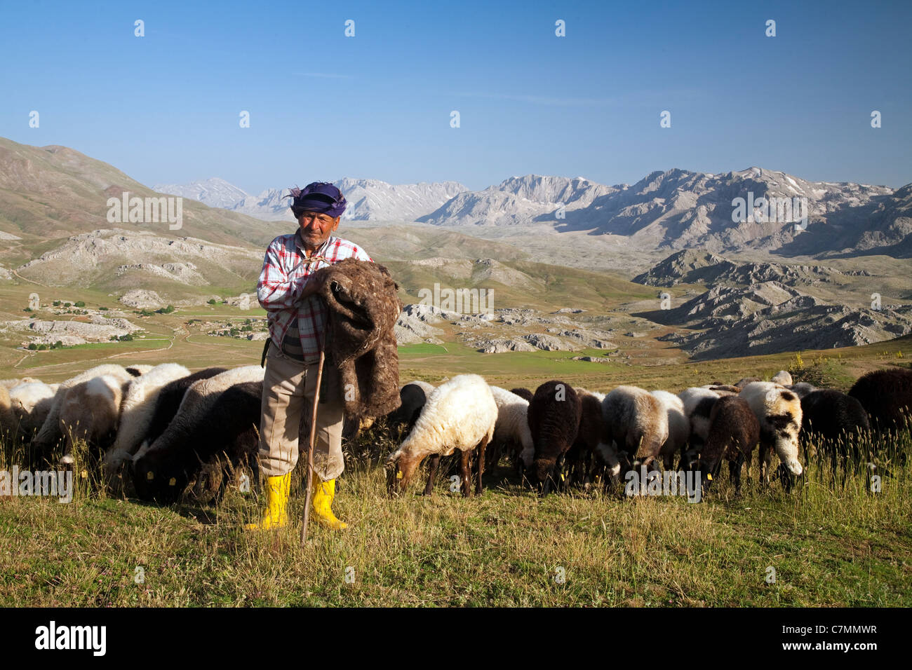 Manavgat pastores nómadas en las montañas Geyik Akseki Antalya Turquía Foto de stock