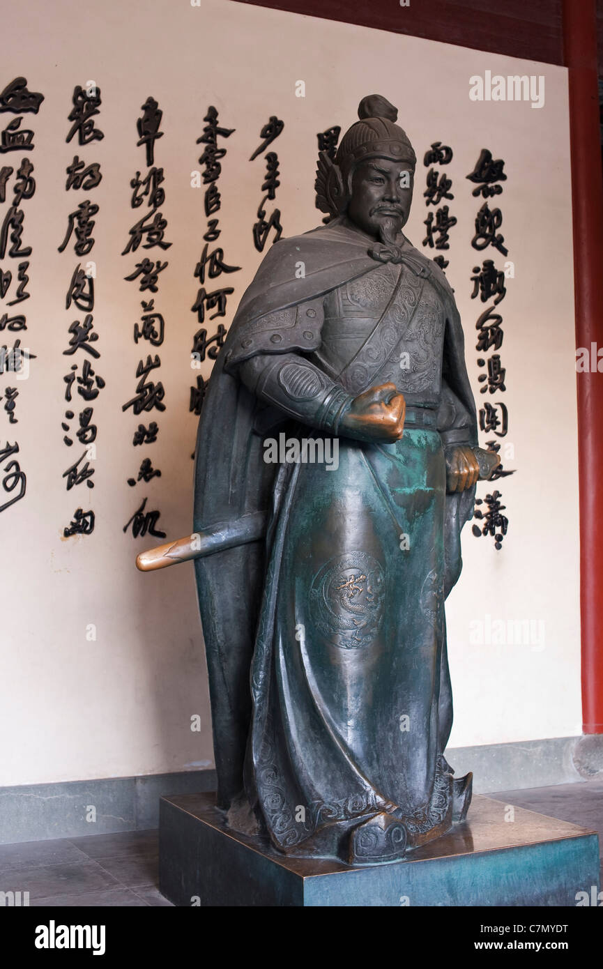 Estatua del General Yue Fei en Huangzhou Foto de stock