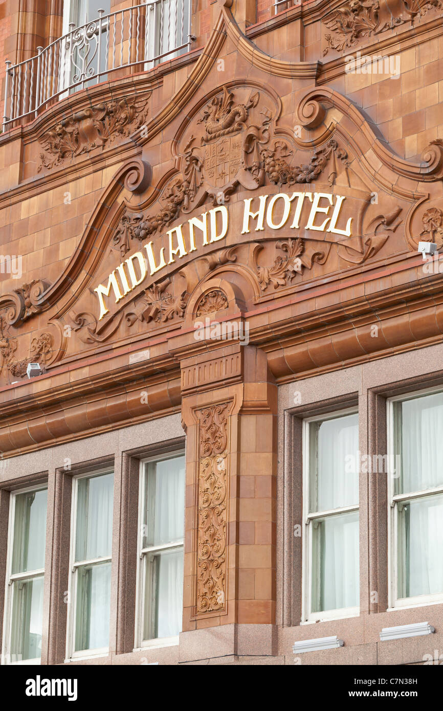 El hotel Midland en Manchester, Inglaterra Foto de stock