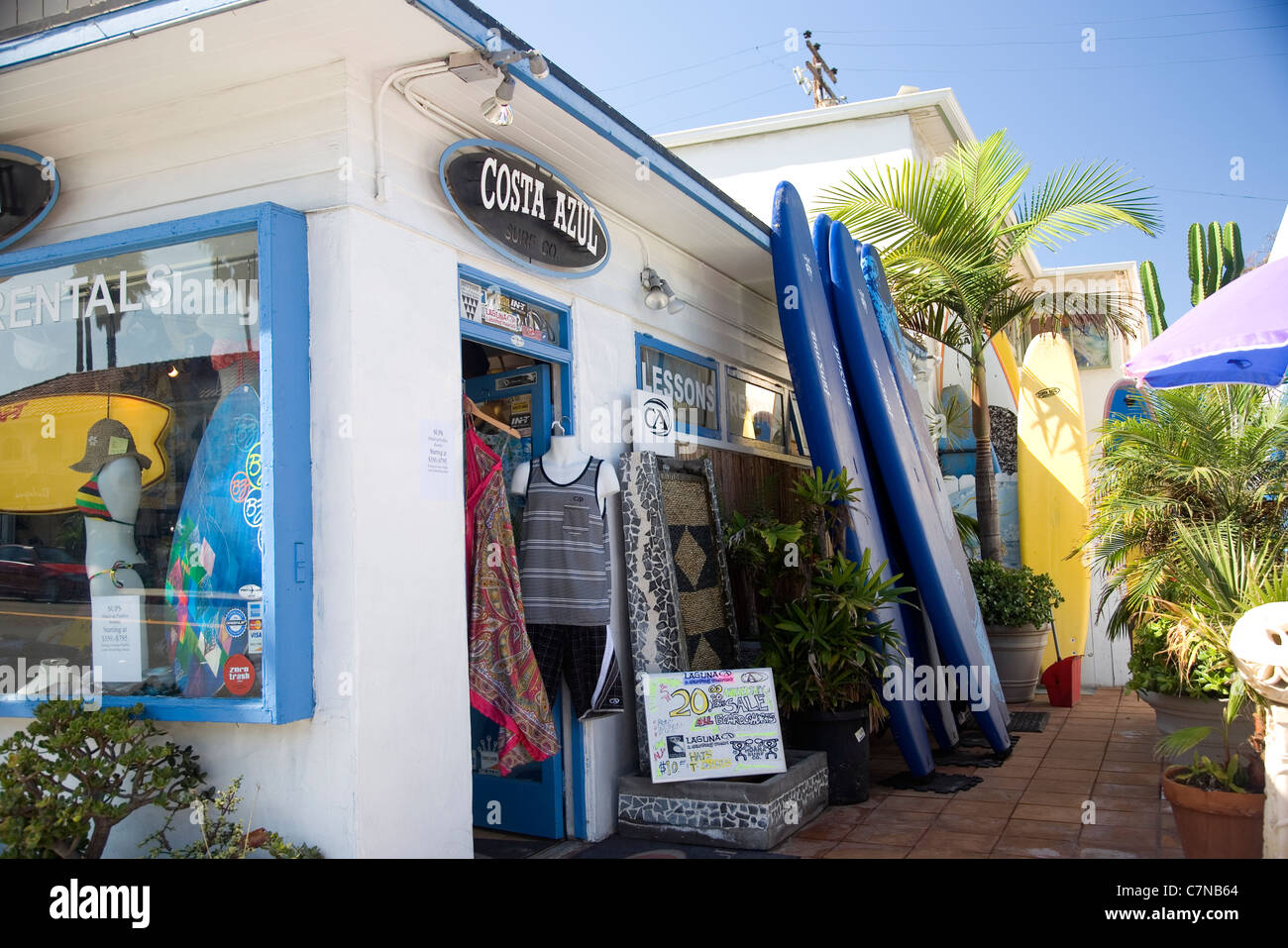 Costa Azul Surf Store en Laguna Beach Fotografía de stock Alamy