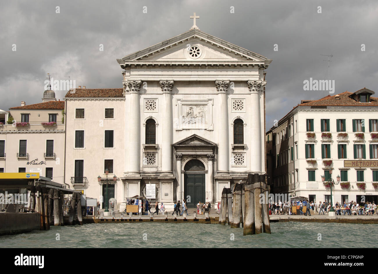 Italia. Venecia. Iglesia de Santa María de la Piedad. Giorgio Massari. Siglo XVIII. Exterior. Foto de stock