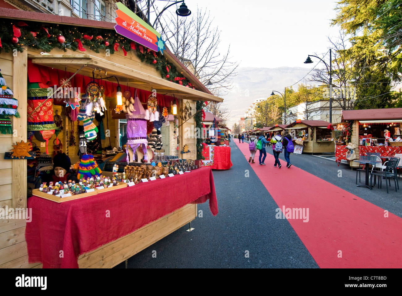 Italia, Trentino Alto Adige, Trento, el mercado de Navidad Foto de stock