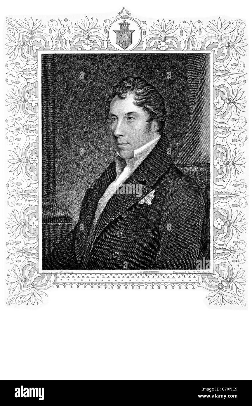 George Hamilton Gordon 4to EARL Aberdeen 1784 1860 Señor escocés Haddo político conservador Primer Ministro Peelite Tory Foto de stock